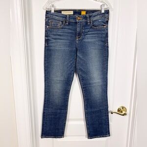 Anthro Pilcro and the Letterpress Straight Leg Mid Rise Cropped Jeans 27